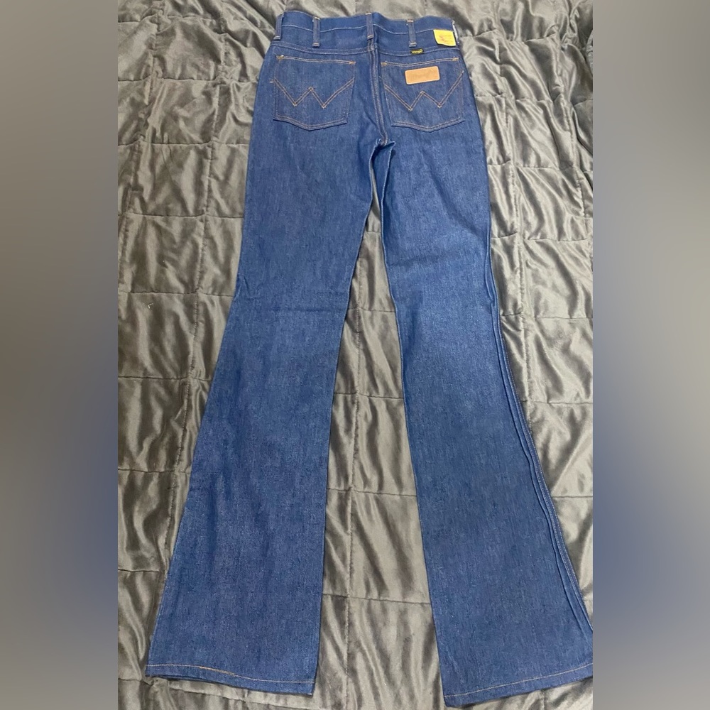 Dead stock vintage wrangler “no fault” circa 70’s flared leg NEW RARE 28 x 36